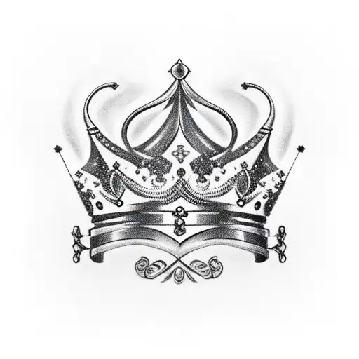 Crown Created From Letter K And N