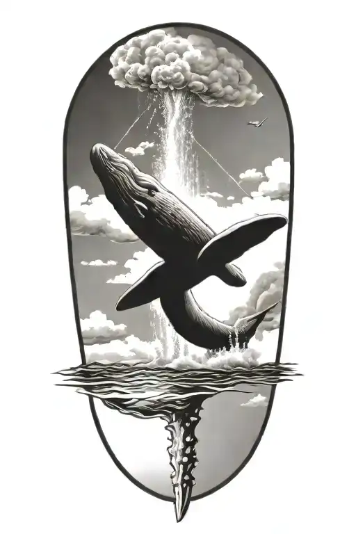 Sperm Whale With A Nuclear Missile Tail