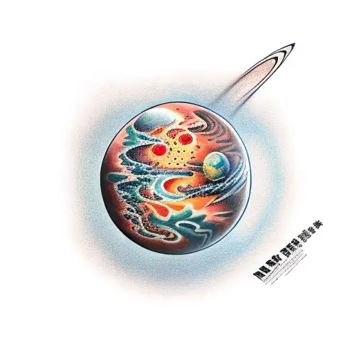 Planet Mars Coming Out Of Noodle Box