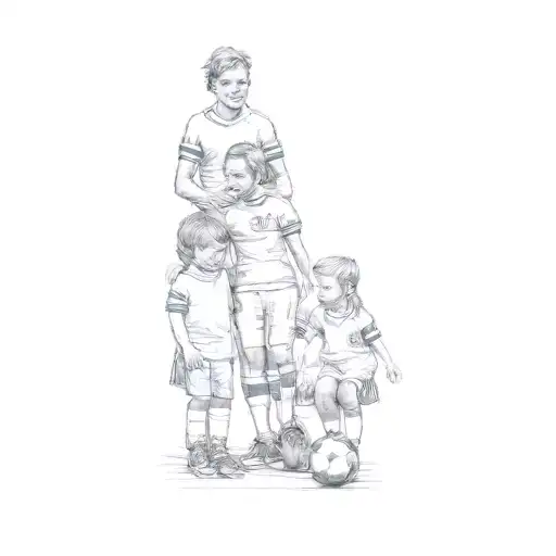 A Family At A Football Game