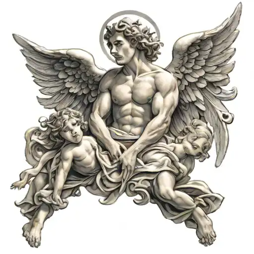 Angel On Their Way To The Top Of The Sun