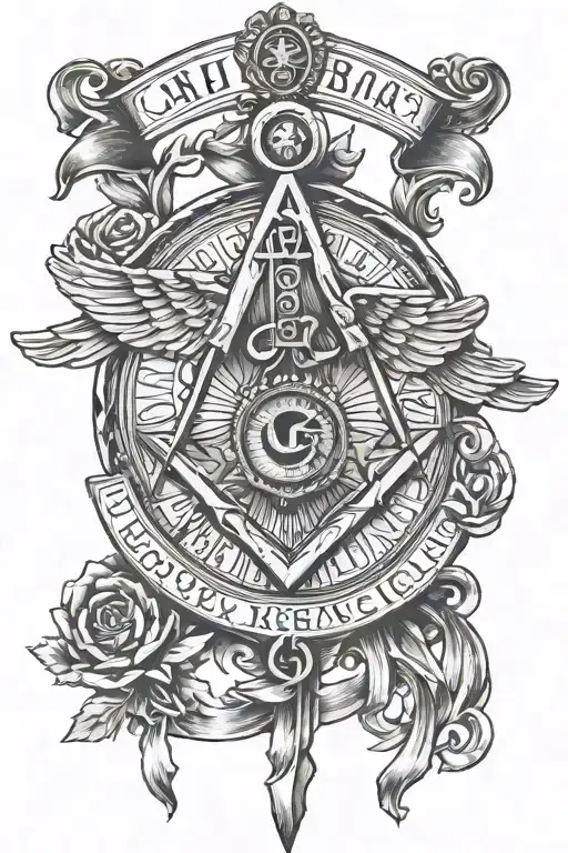 Masonic Square & Caduceus Symbol Combined And U S Navy Senior Chief