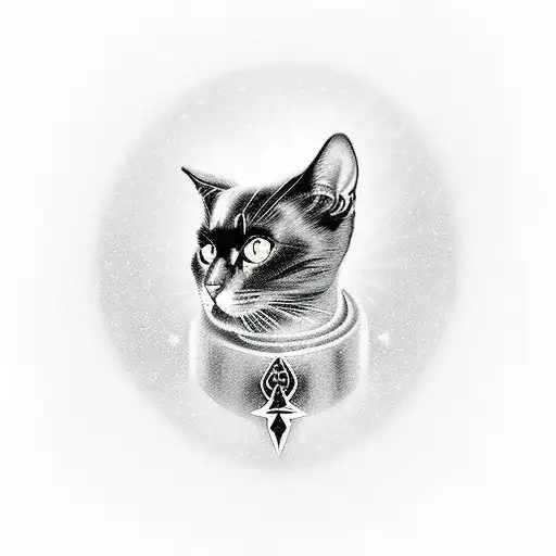 A Black Cat About To Be Abducted By Ufo