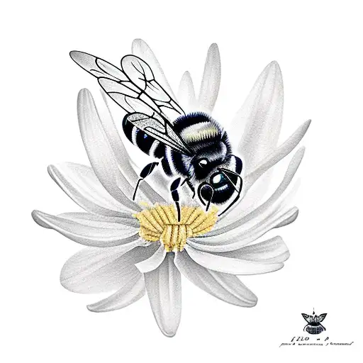 Bee And Butterfly Floating Around A Lilly