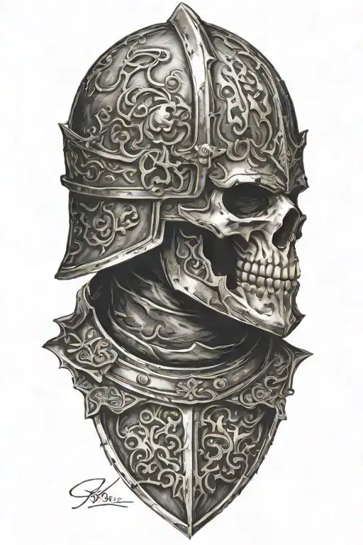 Knight With Skull Face
