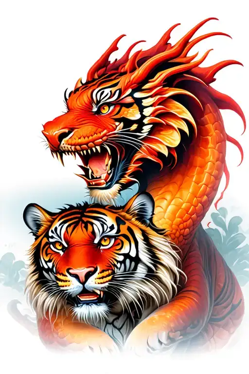 Red Dragon And Two Tigers