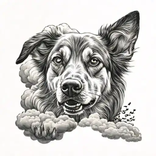 Clouds Surrounding Dog Howling