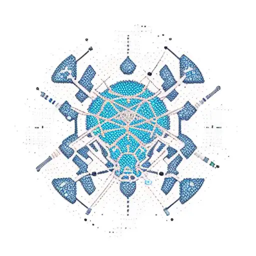 A Silhouette Of Cancer Constellation With A Pc Motherboard Design