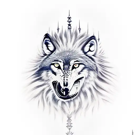 Wolf Owl And Lion Together