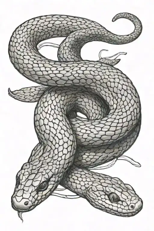 Tattoo Of A Thin Snake Around The Arm
