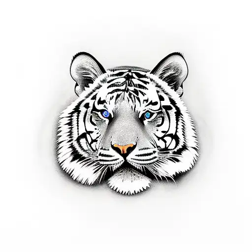 Tigers Eyes With A Sword