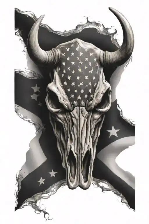 Bull Skull Flag