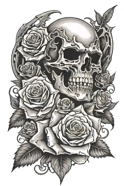 Metallica With Rose Thigh