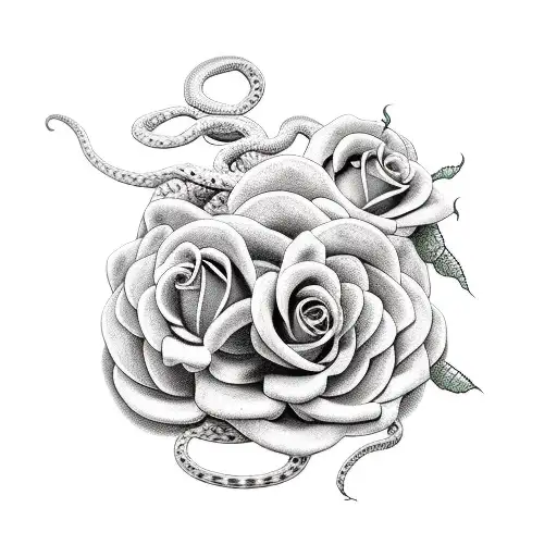 Medusa Witch Rose And Snake