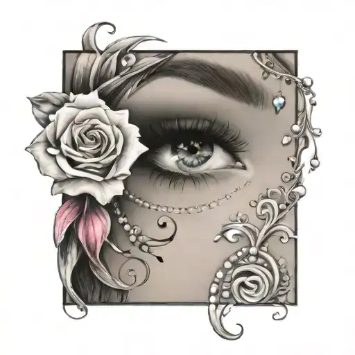 Gypsy Eye With Gems And Rose