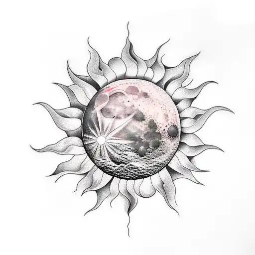 Moon Blending With Sun