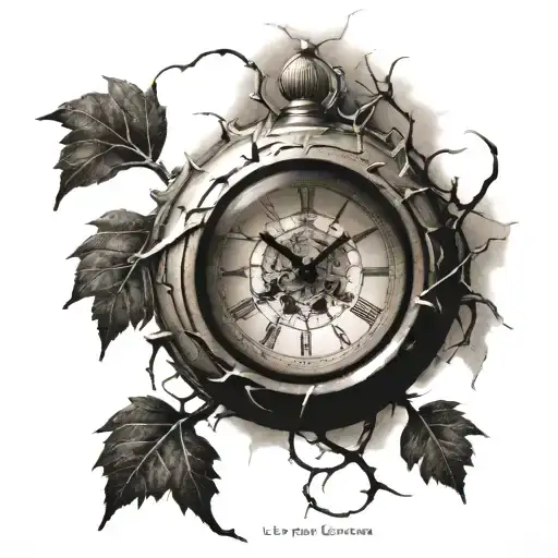 Clock With Cracks Tribal