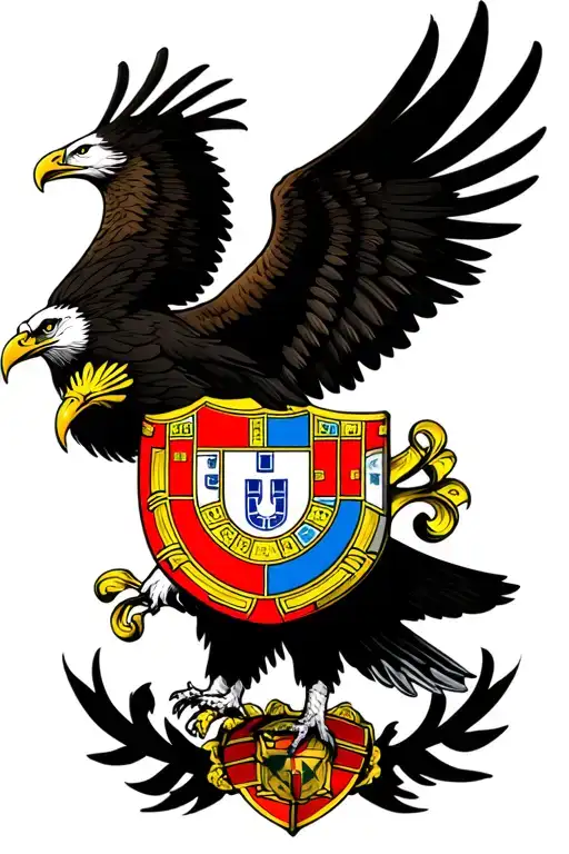 Portuguese Shield With Eagle