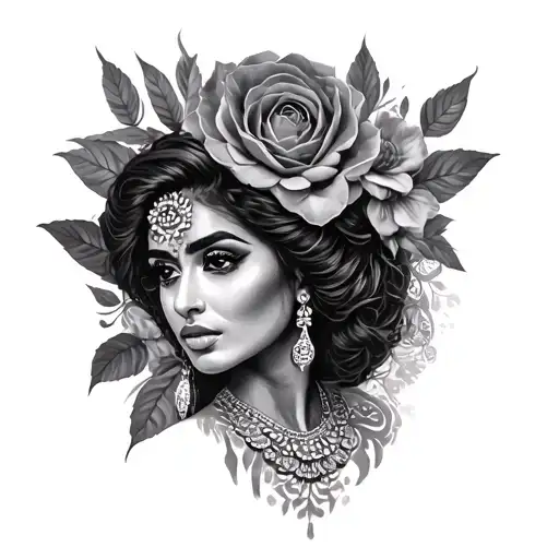 Black And Grey Payasa Chicana