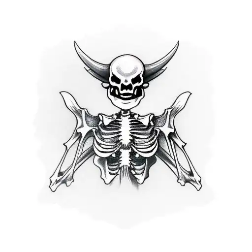 Demon Girl Skeleton Underneath