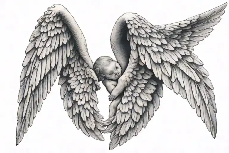 Two Baby Angel Wings