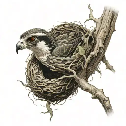 Falcon Snake Baby Birds Nest