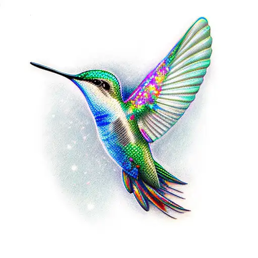 Hummingbird Head Butterfly Body Wings Dolphin Tail