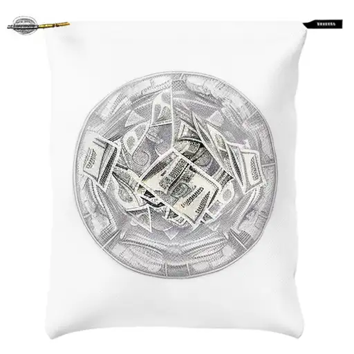 Money Bag Surrounded By Hundred Dollar Bills