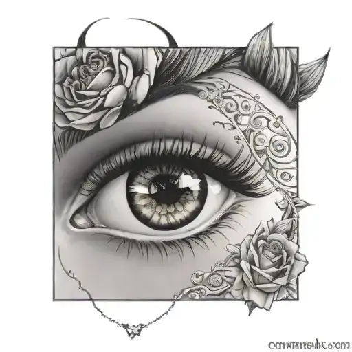 Sexy Gypsy Eye With Gems And Rose Wrapped