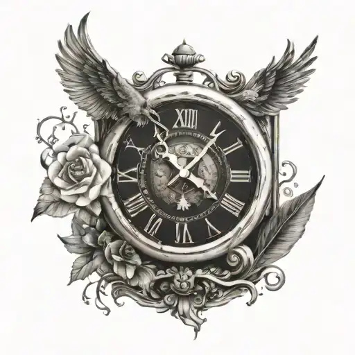 Clock With Sagittarius Inspired Hour Hand