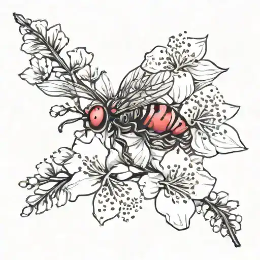 Ox Scorpio Cherry Blossom Petals Falling