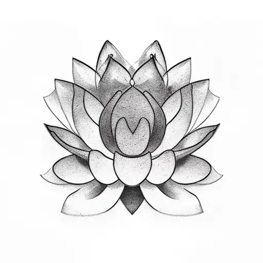 A Realistic Portrayal Of A Blooming Lotus Flower Growing From The Shoulder Surgery Scars