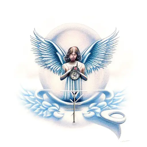 Angel With Clock