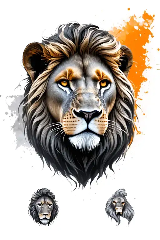 Female Warrior Lion Head Full Body Wearing