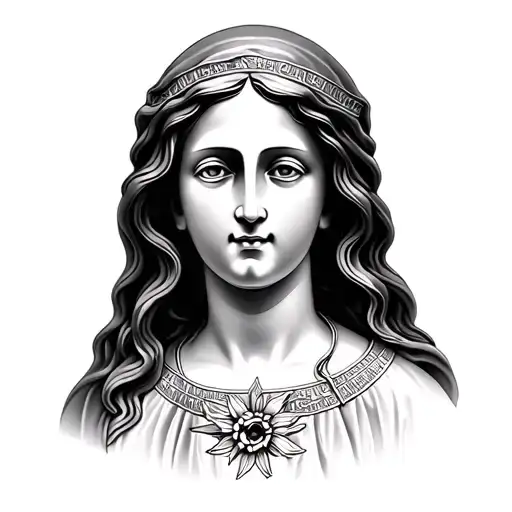 Right Face Only Of Virgin Mary