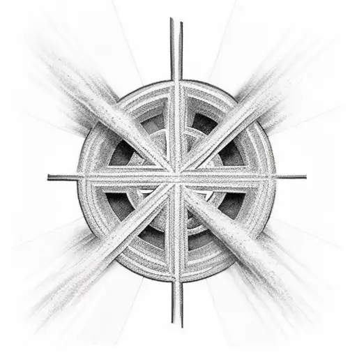 Christian Cross With Smoke