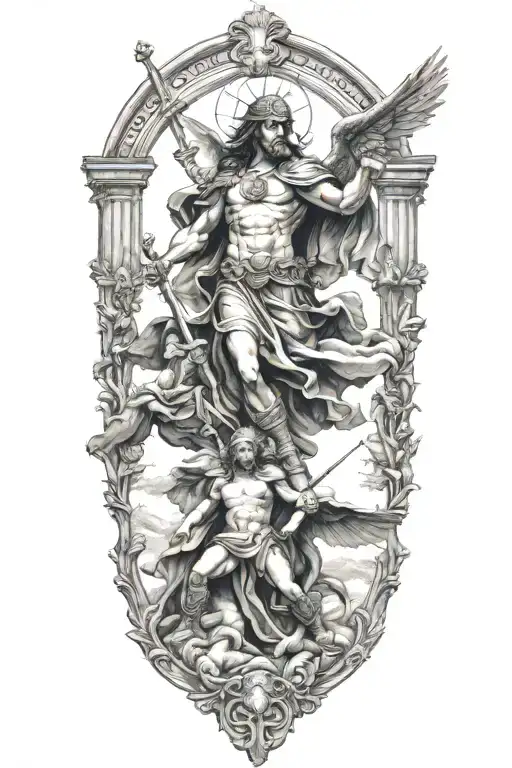 Saint Michel Slaying Satan