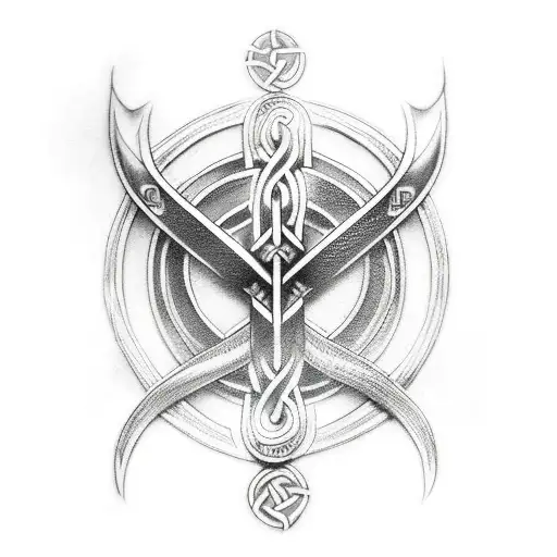 Viking With Rune And Odin