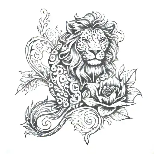 Waves Flowers Filigree Leo