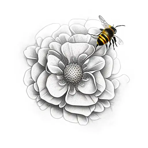 Flower With Bee And Something Anatomic