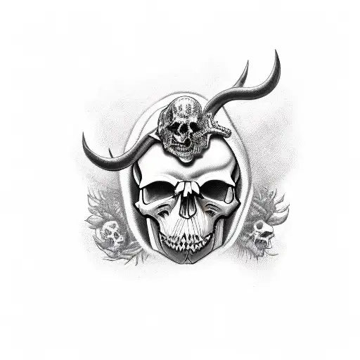 Hunting Knift With Skull In It