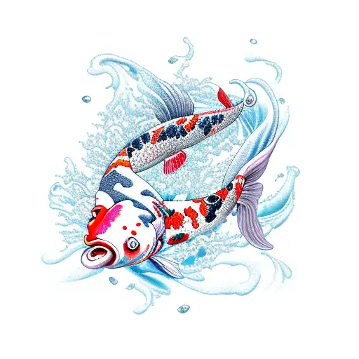 Raspberry And Koi Fish
