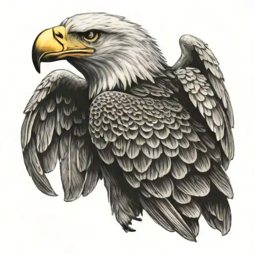 Eagle Bird With A Rubber Duck Riding On The Back