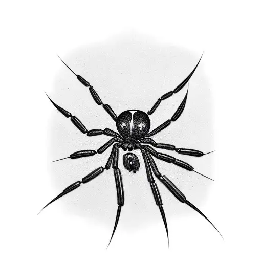 Black Widow Spider Hanging Form A Web