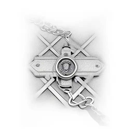 Railroad Crossing With Dog Tags