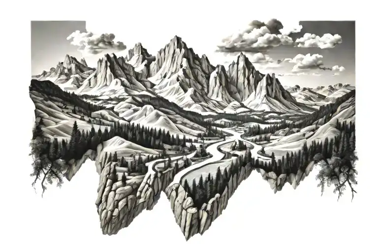 Nature Sky And Hills & Valleys