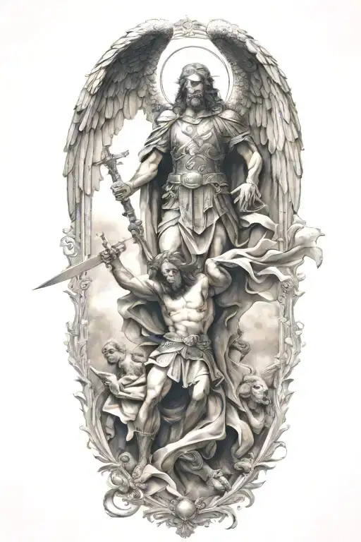Saint Michel Slaying Satan