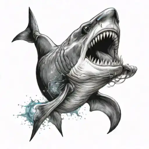 A Space Shark Singing A Song Of Life In The Ocean Depths