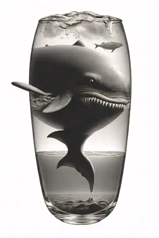 Sperm Whale Several Miles Above The Surface Of An Alien Planet