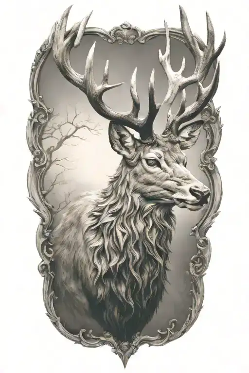 Powerful Stag Head